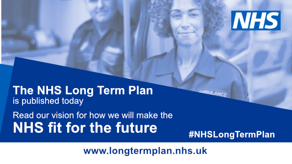 cover page of NHS Longterm plan document